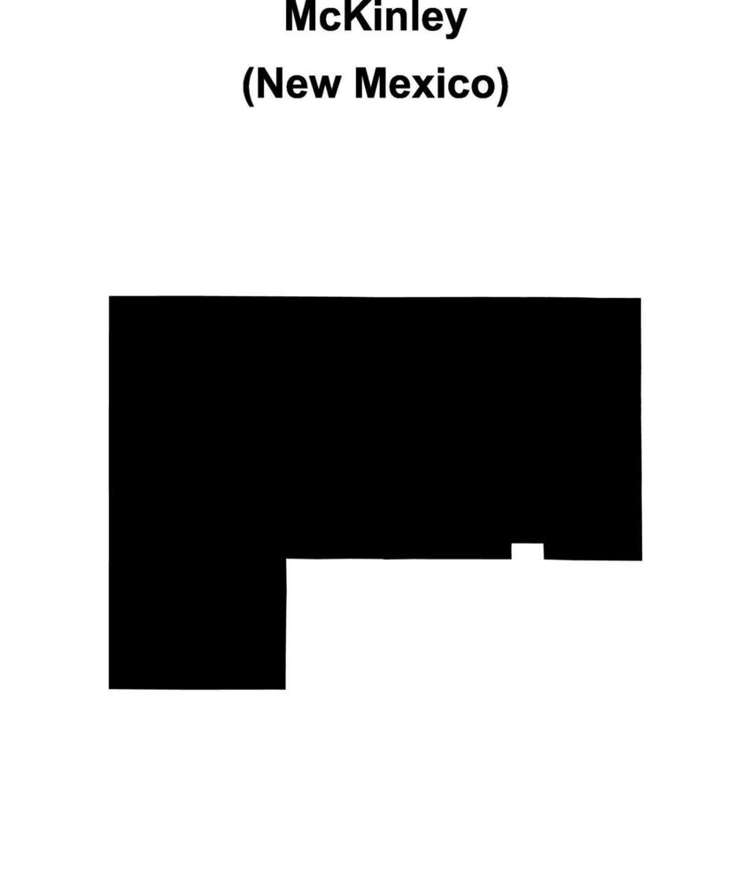 McKinley County, New Mexico blank outline map vector