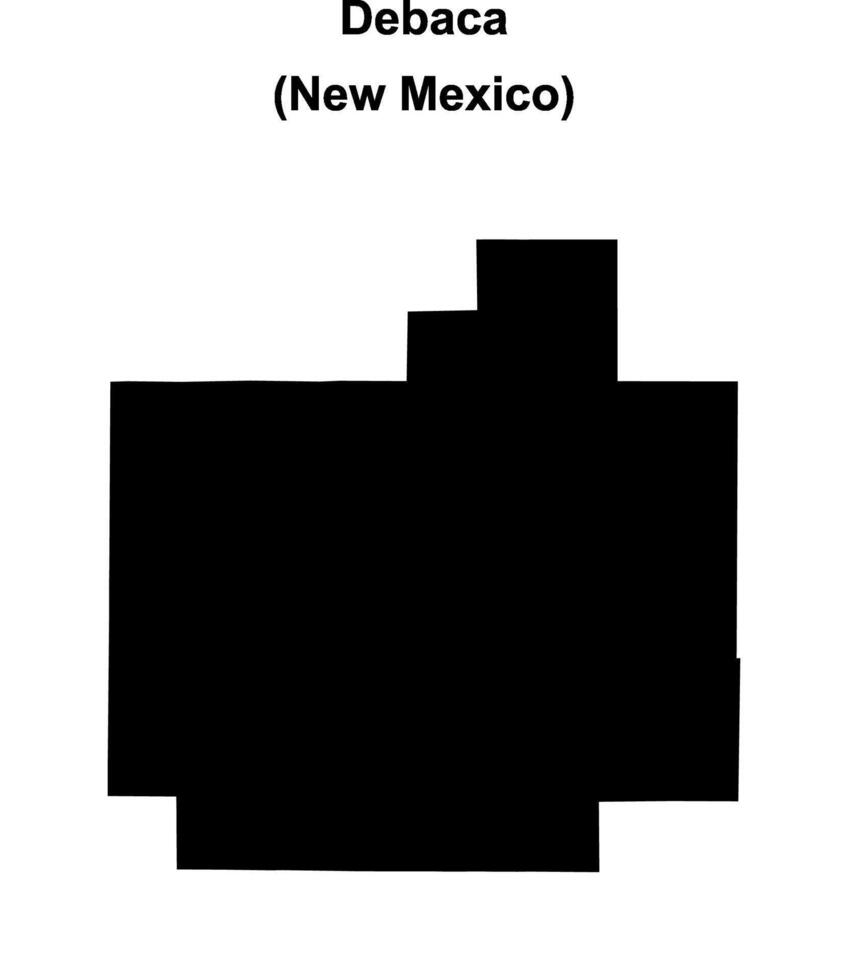 Debaca County, New Mexico blank outline map vector