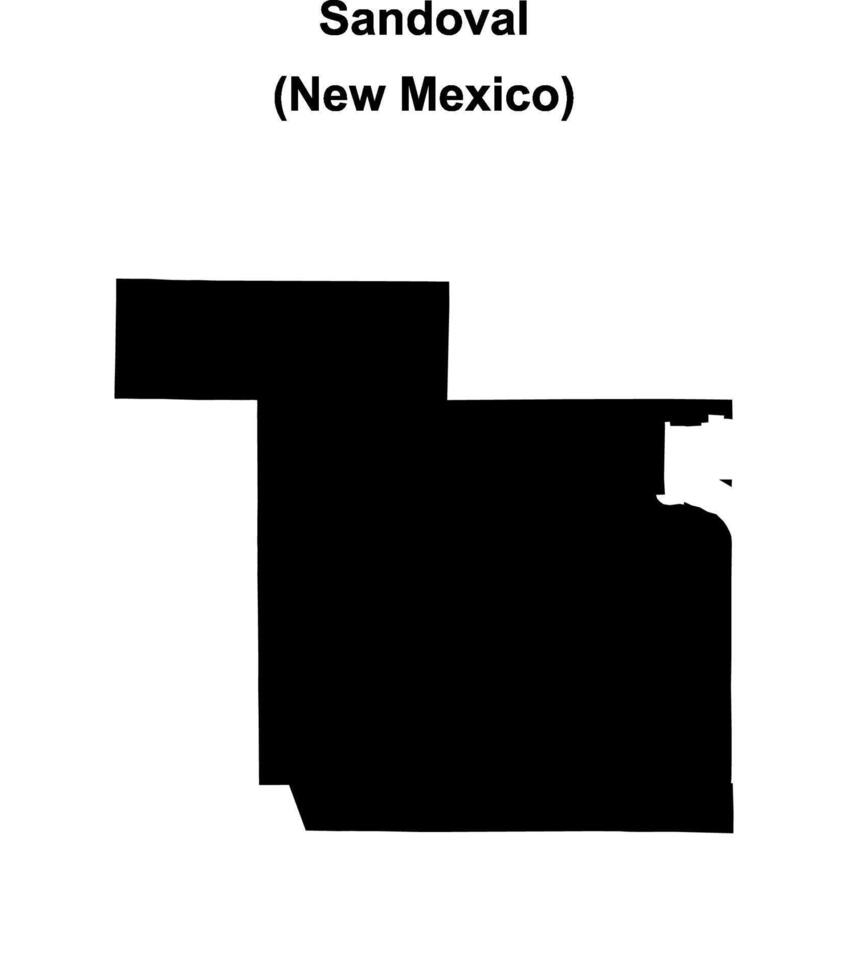 Sandoval County, New Mexico blank outline map vector