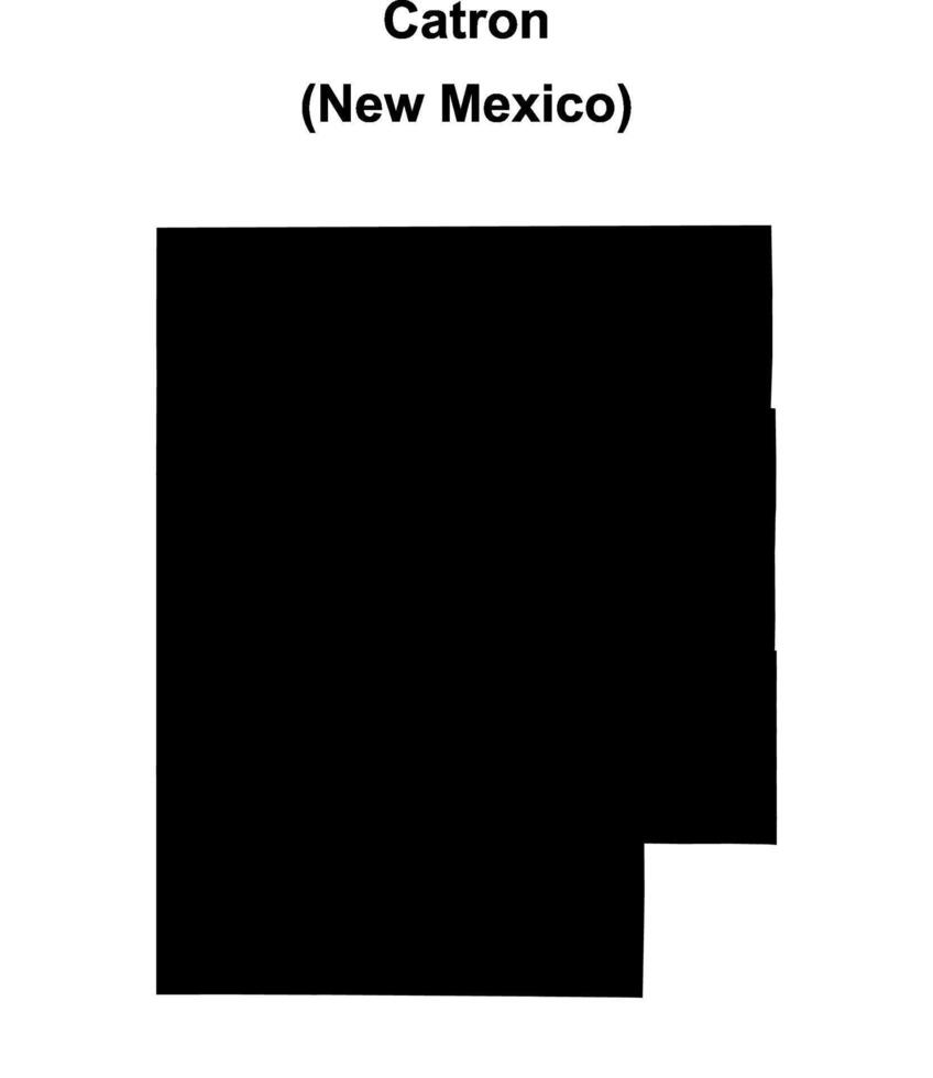Catron County, New Mexico blank outline map vector