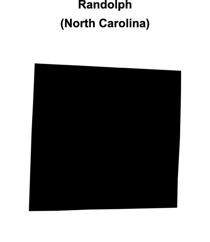 Randolph County, North Carolina blank outline map vector