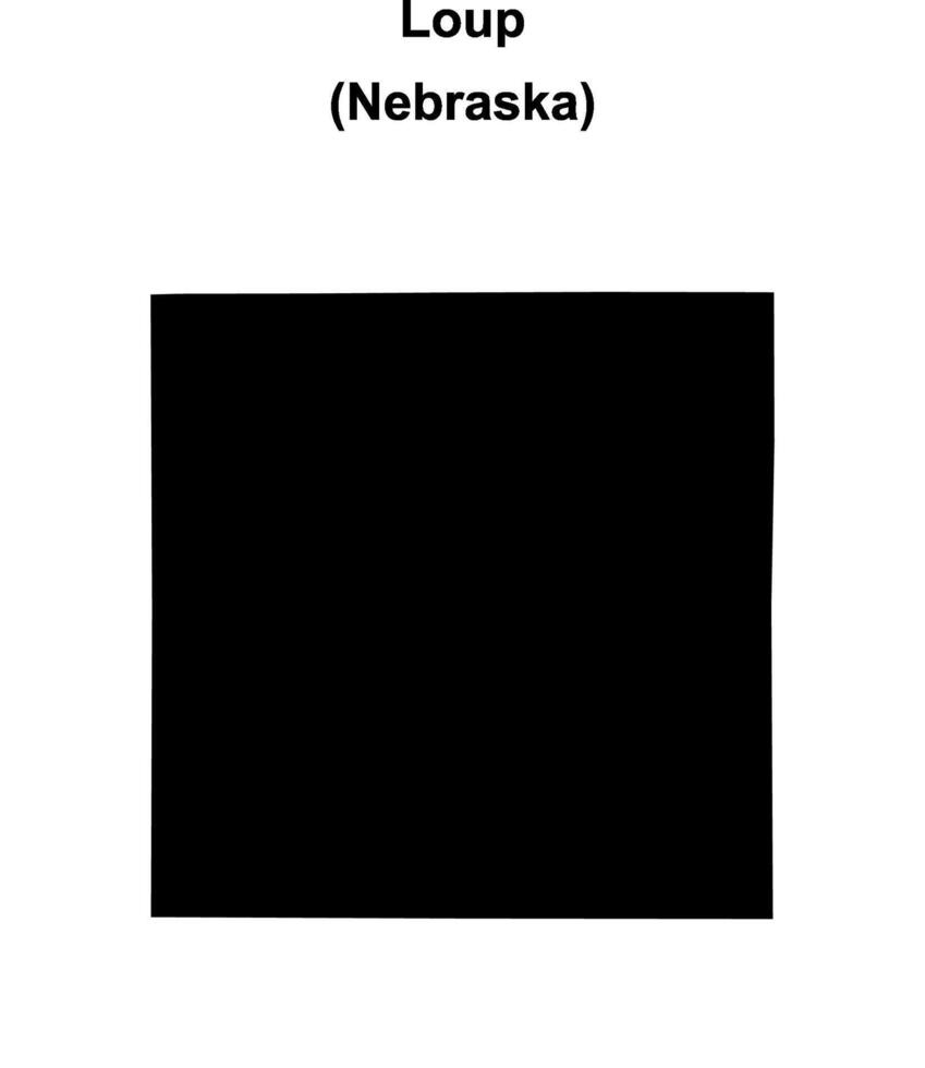 Loup County, Nebraska blank outline map vector