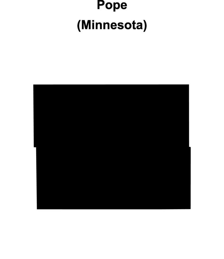 Pope County, Minnesota blank outline map vector