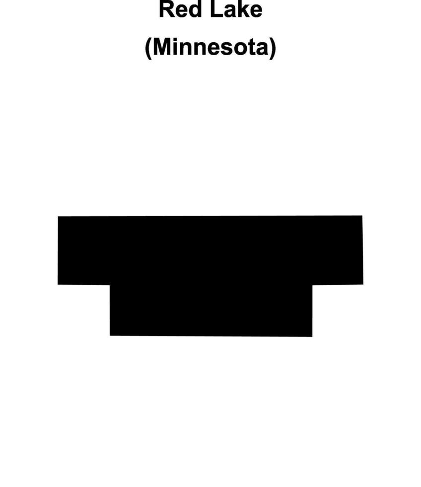 Red Lake County, Minnesota blank outline map vector