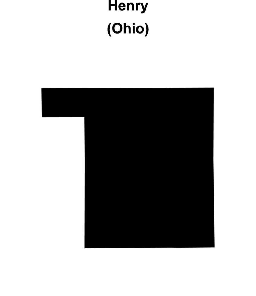 Henry County, Ohio blank outline map vector