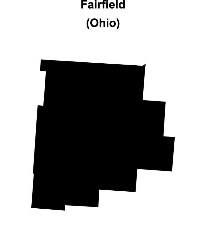 Fairfield County, Ohio blank outline map vector