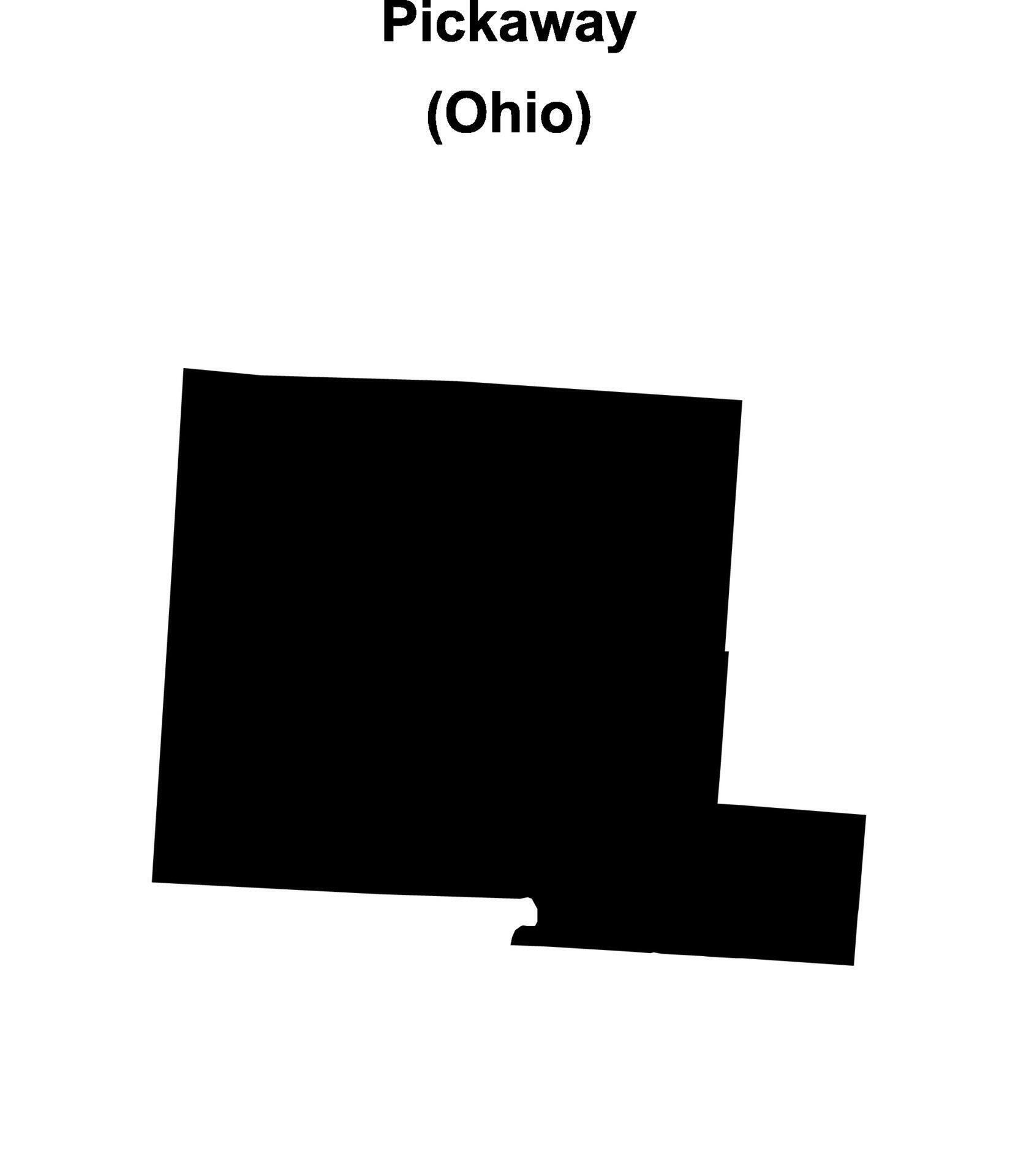 Pickaway County, Ohio blank outline map 46855616 Vector Art at Vecteezy