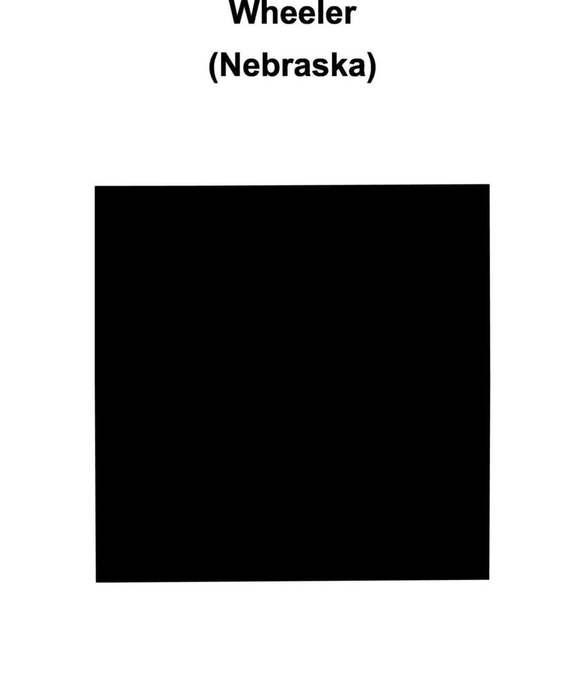 Wheeler County, Nebraska blank outline map vector