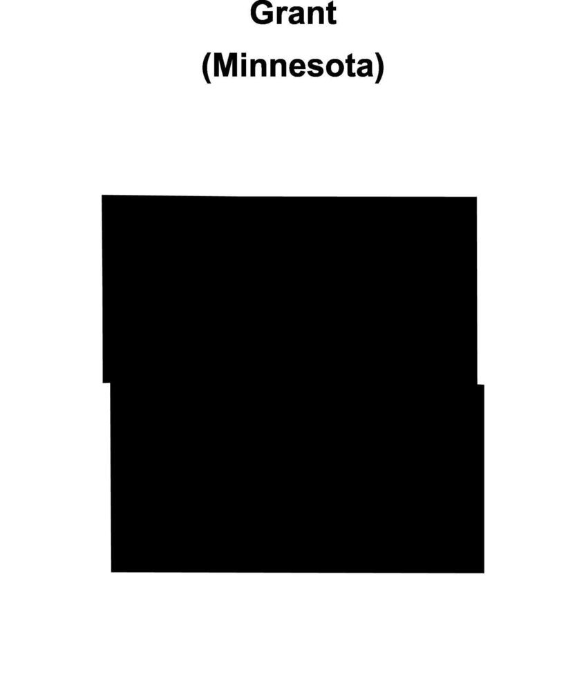 Grant County, Minnesota blank outline map vector