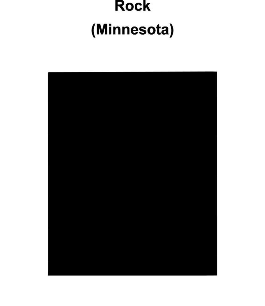 Rock County, Minnesota blank outline map vector