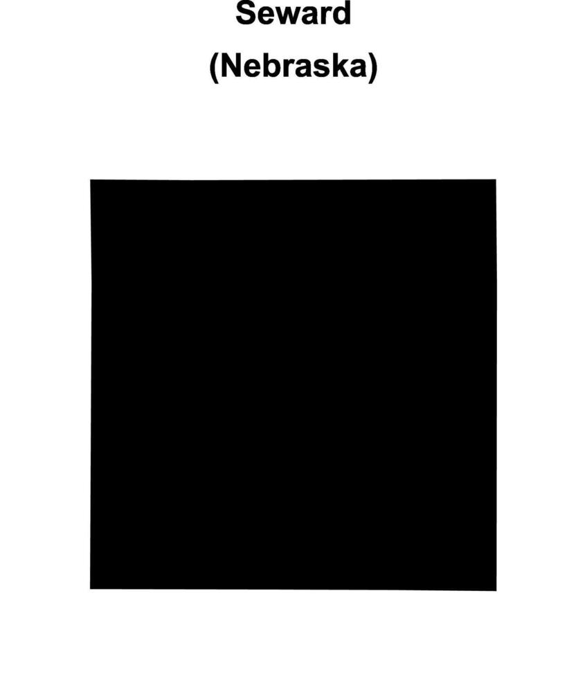 Seward County, Nebraska blank outline map vector