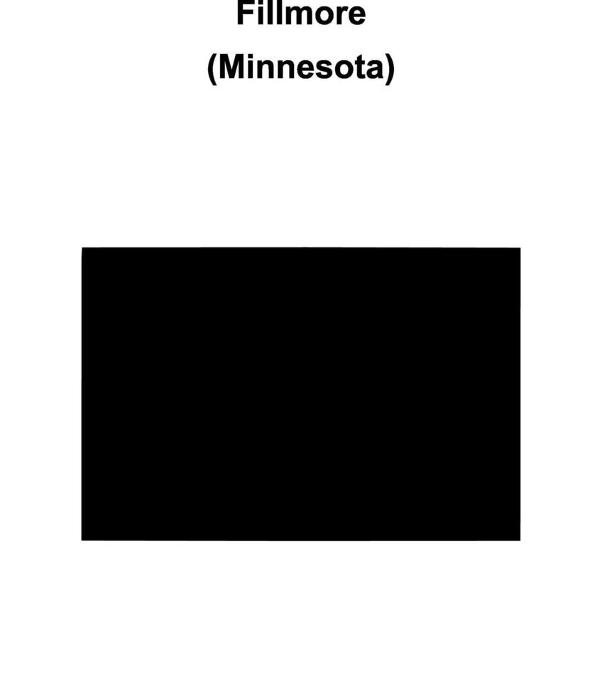 Fillmore County, Minnesota blank outline map vector