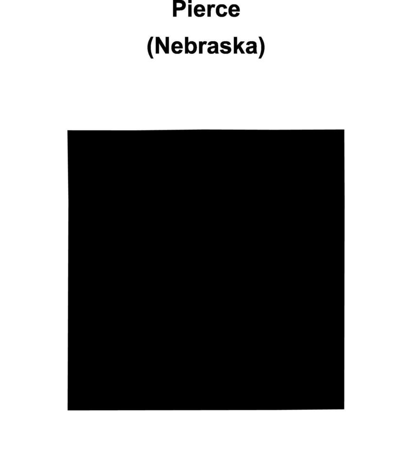 Pierce County, Nebraska blank outline map vector