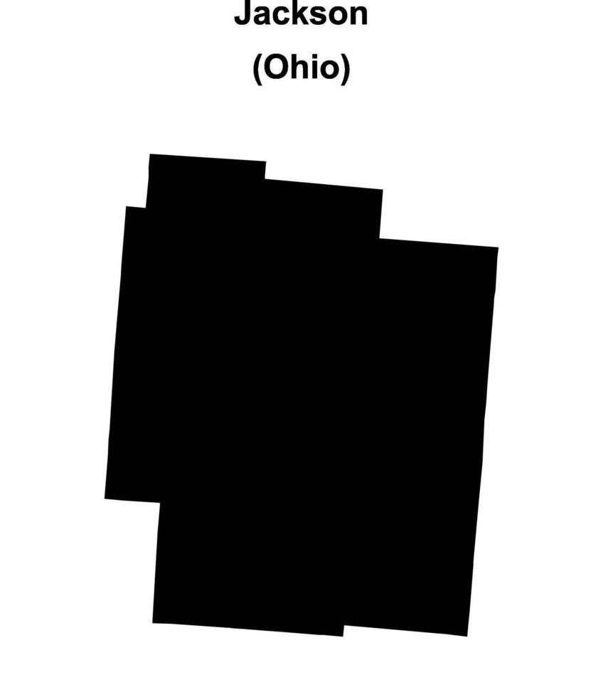 Jackson County, Ohio blank outline map vector