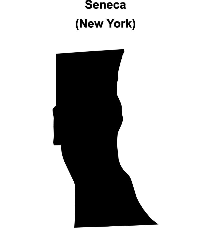 Seneca County, New York blank outline map vector