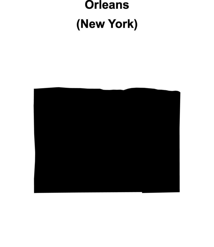 Orleans County, New York blank outline map vector