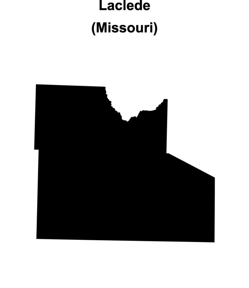Laclede County, Missouri blank outline map vector