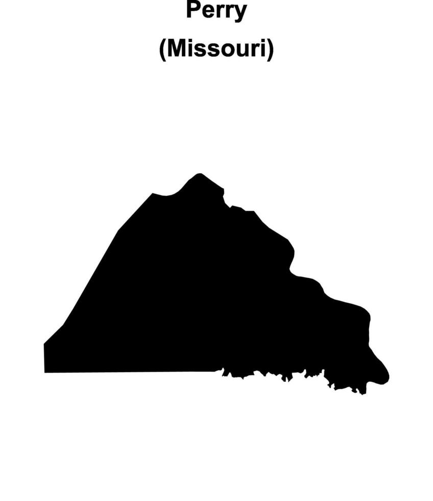Perry County, Missouri blank outline map vector