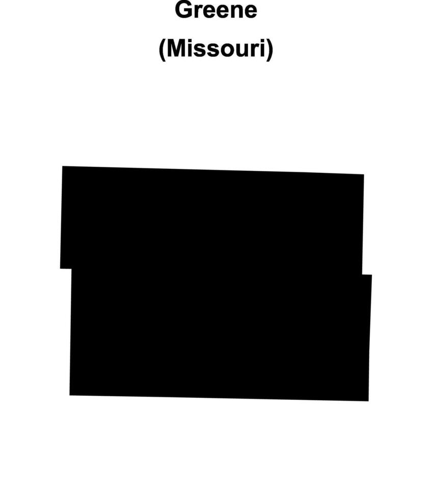 Greene County, Missouri blank outline map vector