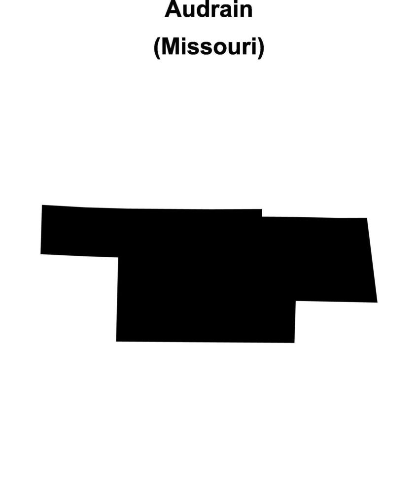 Audrain County, Missouri blank outline map vector
