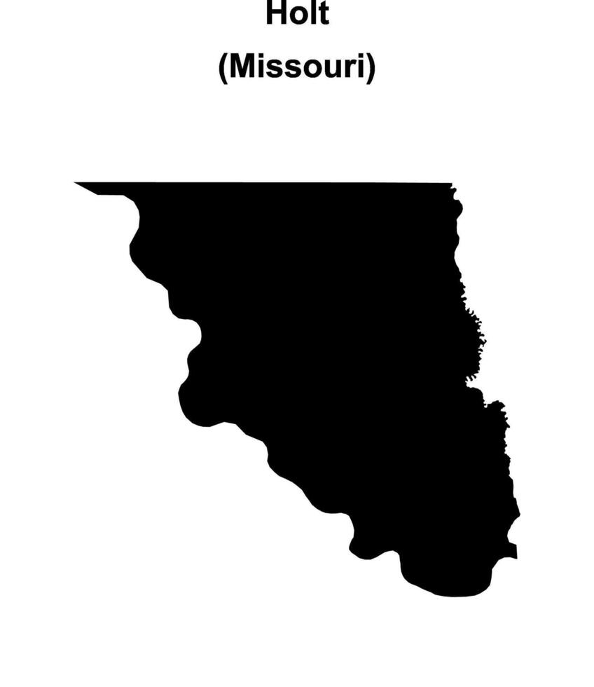 Holt County, Missouri blank outline map vector