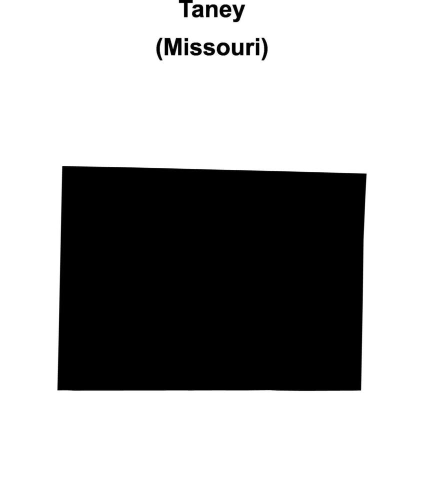 Taney County, Missouri blank outline map vector