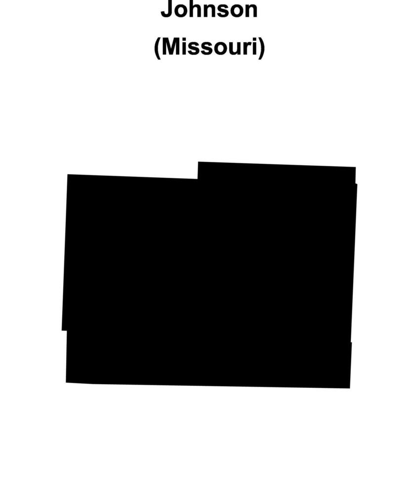 Johnson County, Missouri blank outline map vector