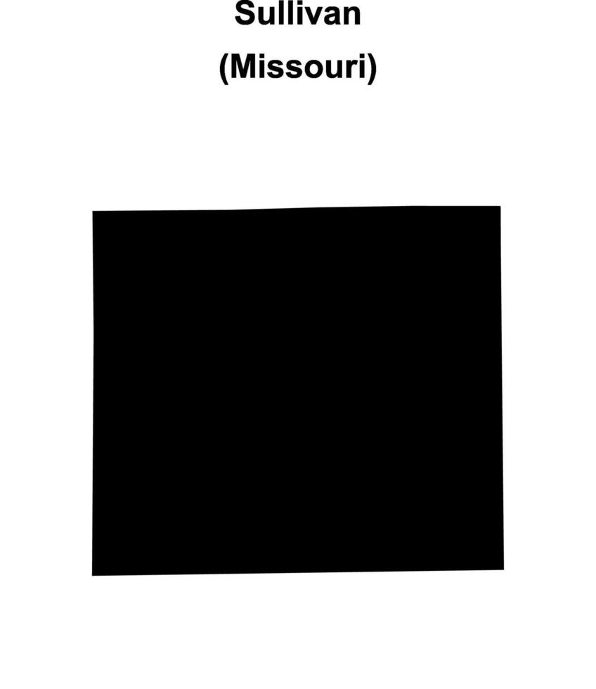 Sullivan County, Missouri blank outline map vector