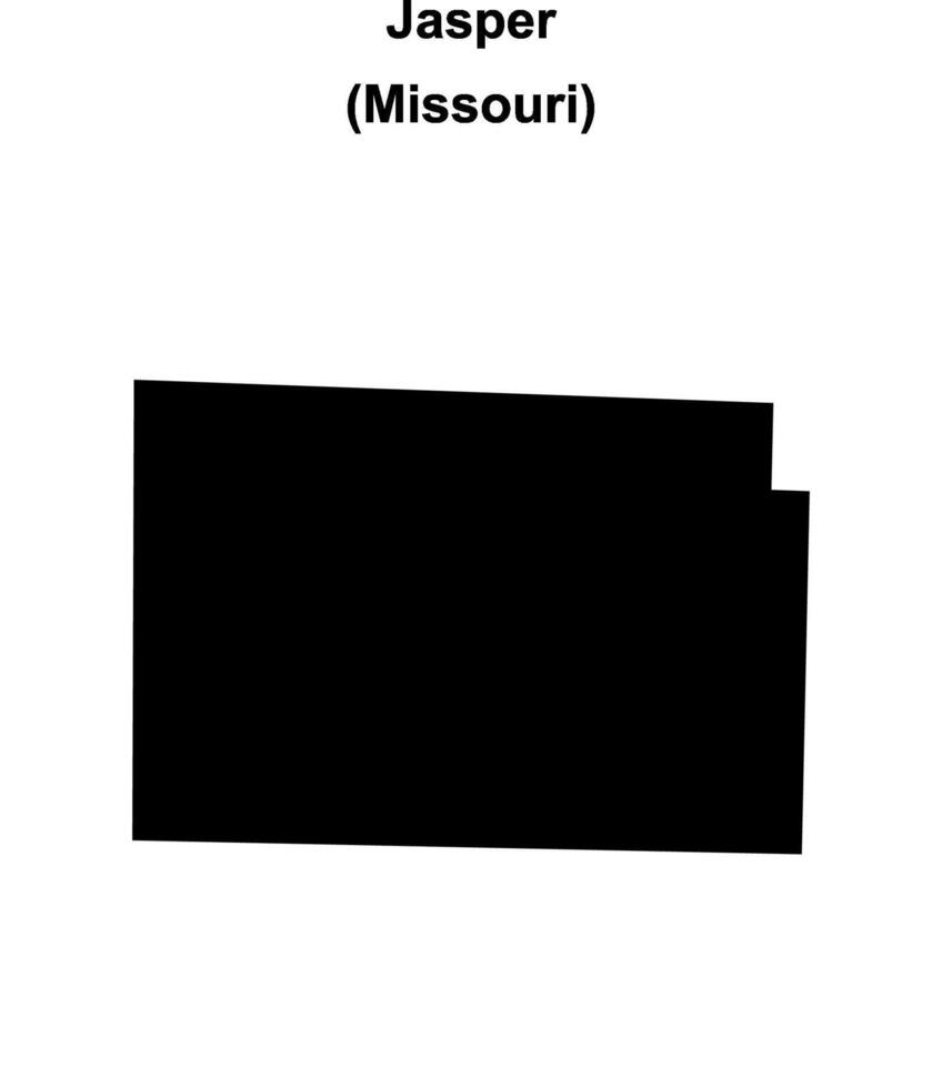 Jasper County, Missouri blank outline map vector