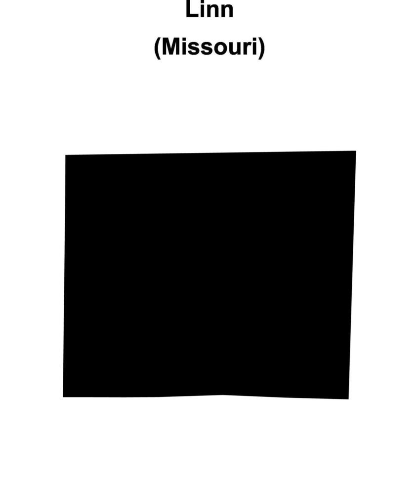 Linn County, Missouri blank outline map vector
