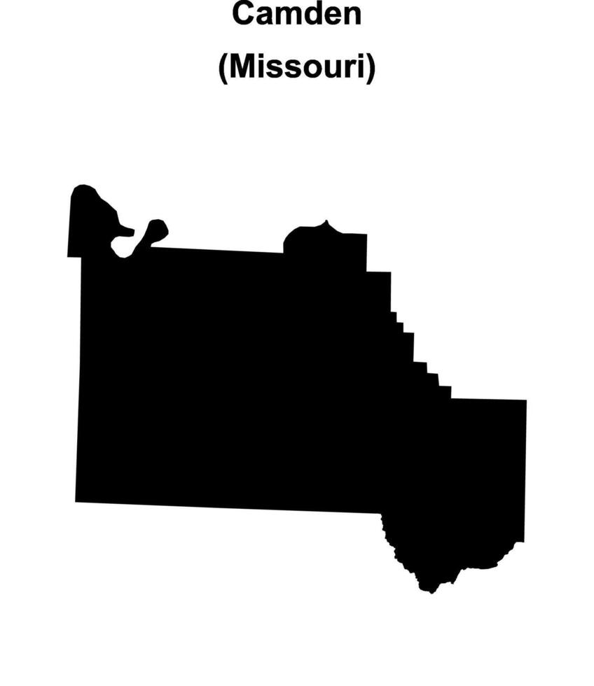 Camden County, Missouri blank outline map vector