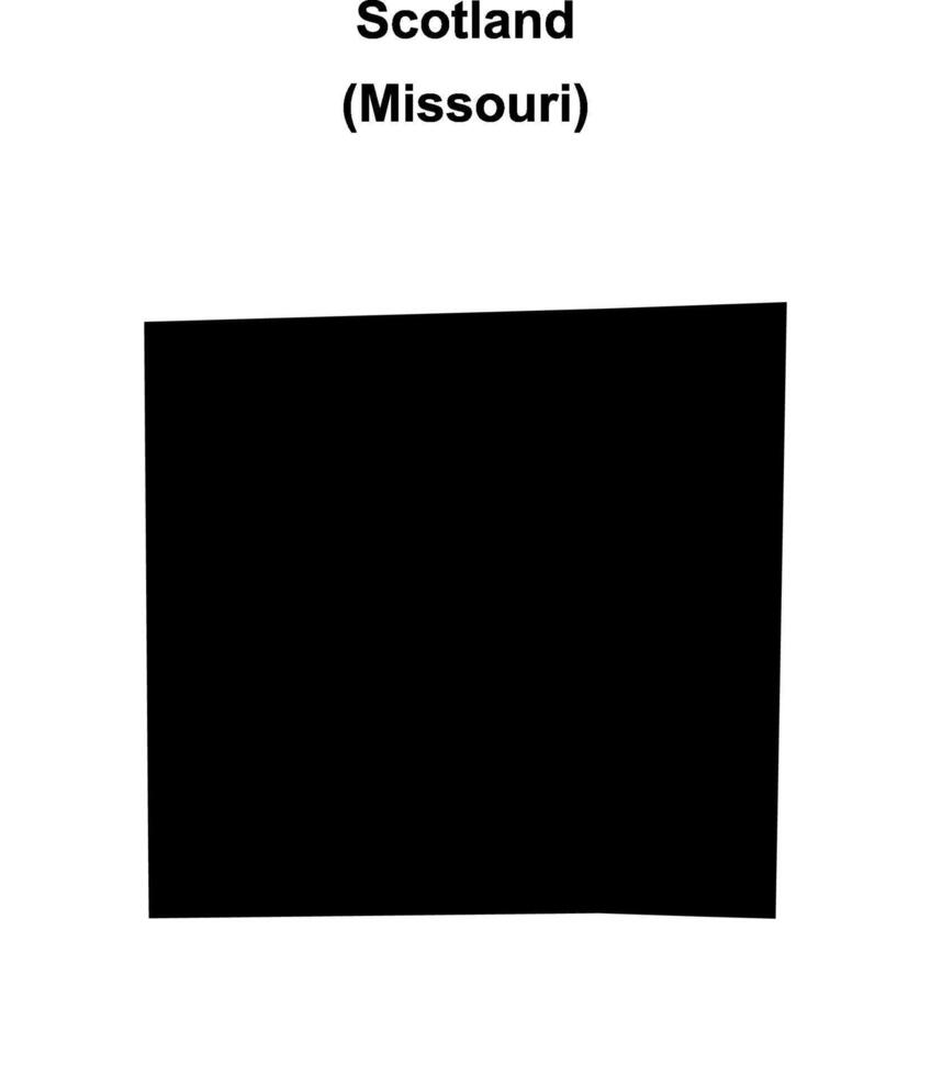 Scotland County, Missouri blank outline map vector