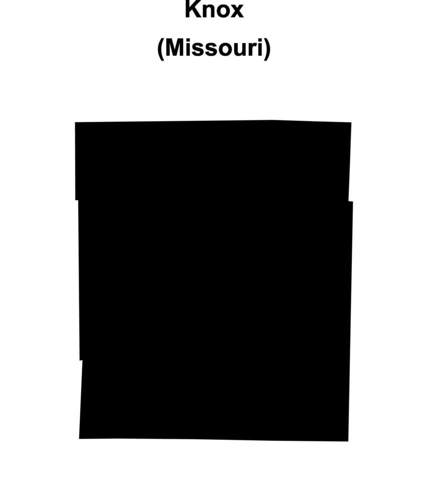 Knox County, Missouri blank outline map vector