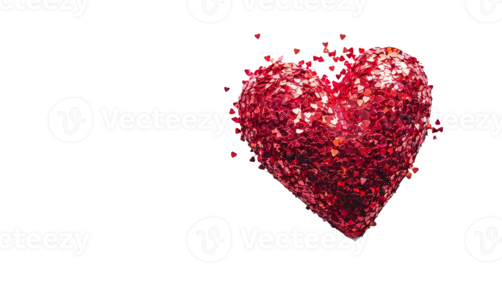 Heart shaped on the Transparent Background, Format png