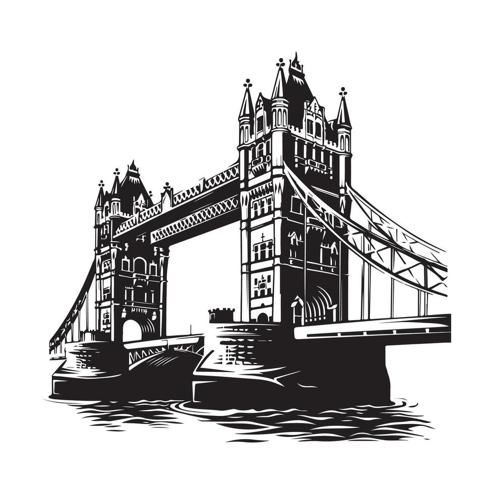 Tower bridge london design stock Illustration of tower vector