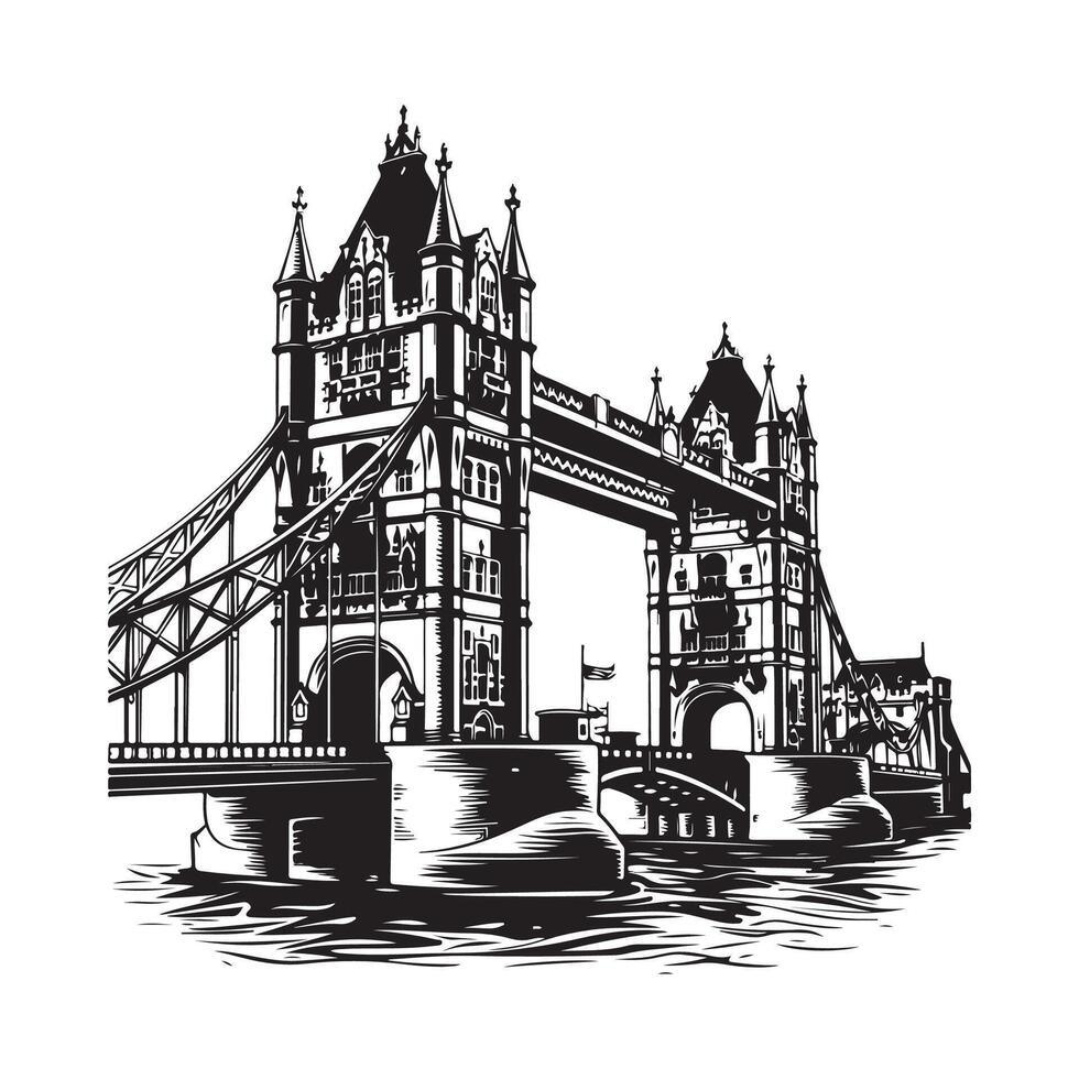 Tower bridge london design stock Illustration of tower vector