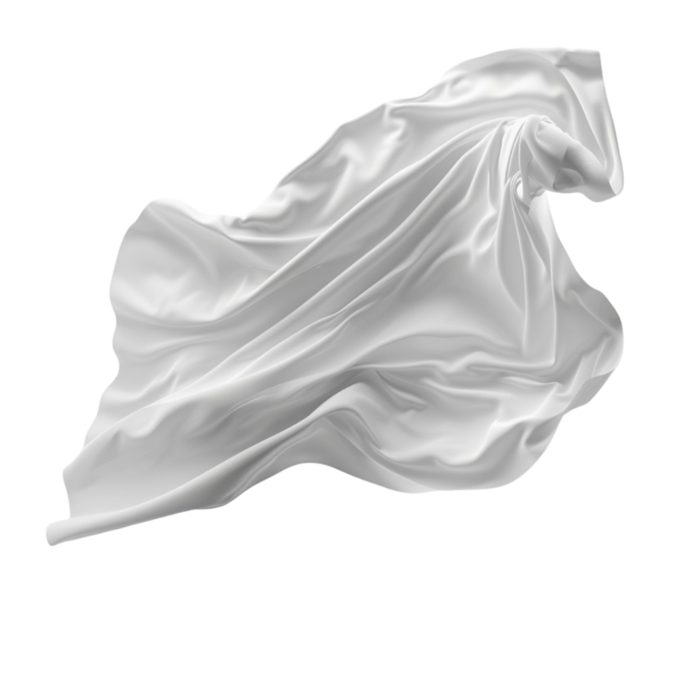 white flag on a transparent background Generative-AI png