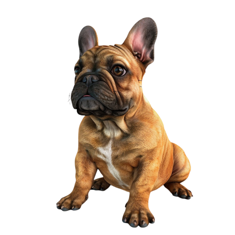 franska bulldogg hund Sammanträde på de golv, generativ-ai png