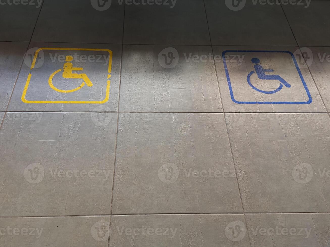 Handicapped Symbol for disabled parking area or wheelchair in hospital. Health concept. soft focus,Select focus photo