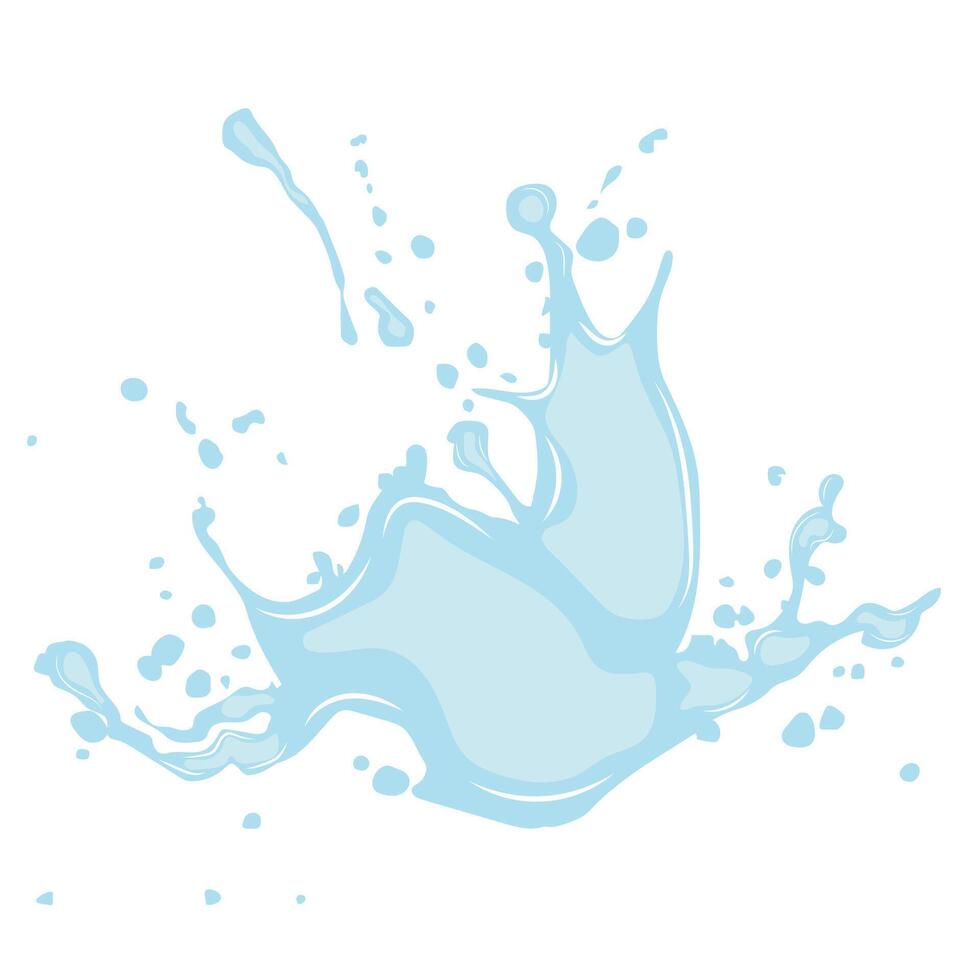 water splash icon with splashes of blue color vector