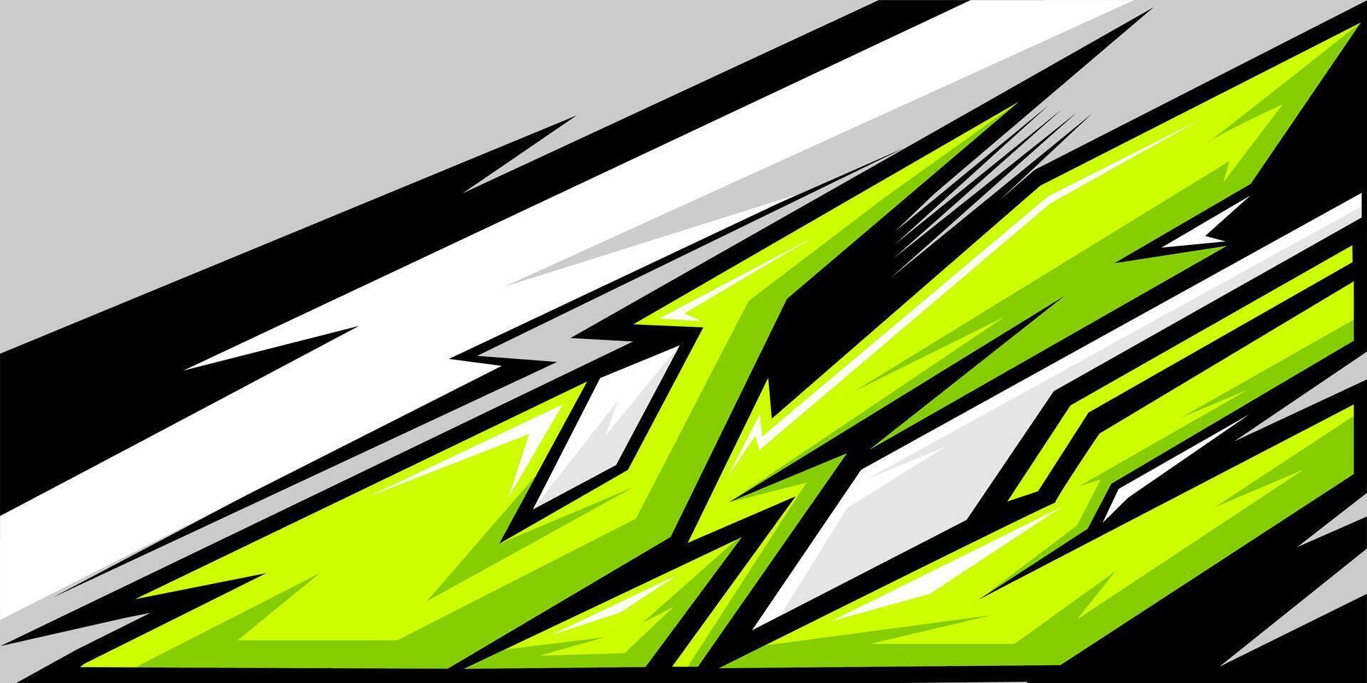 racing stripes green decals concept vector