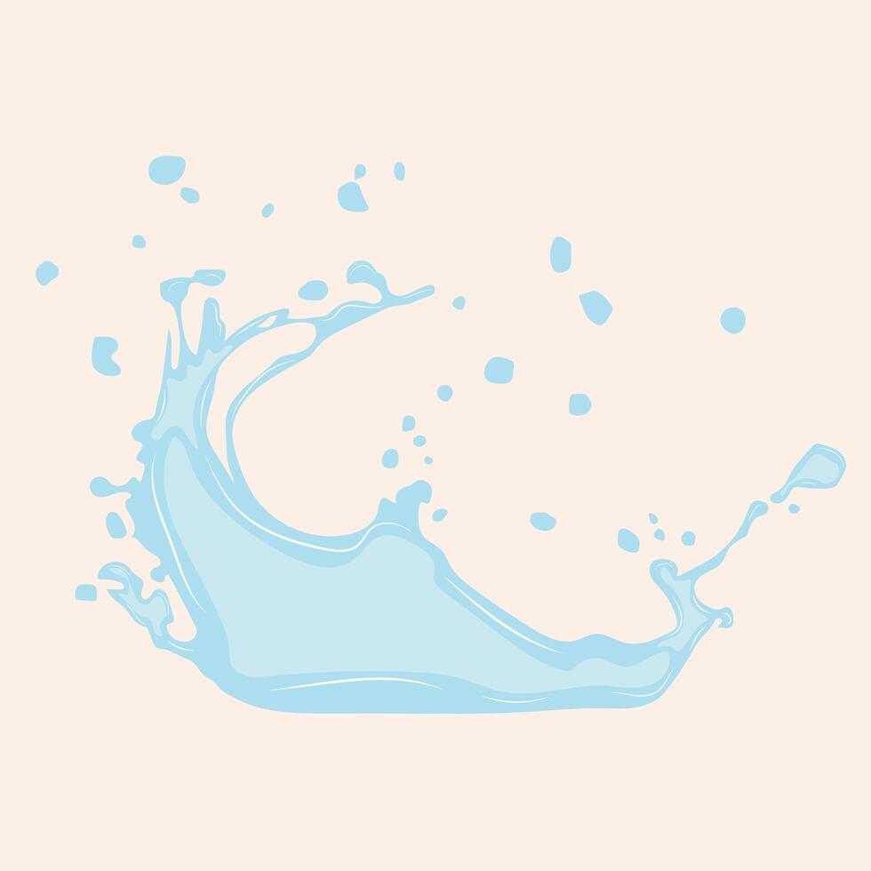 isolated water splash icon with splashes of blue color vector