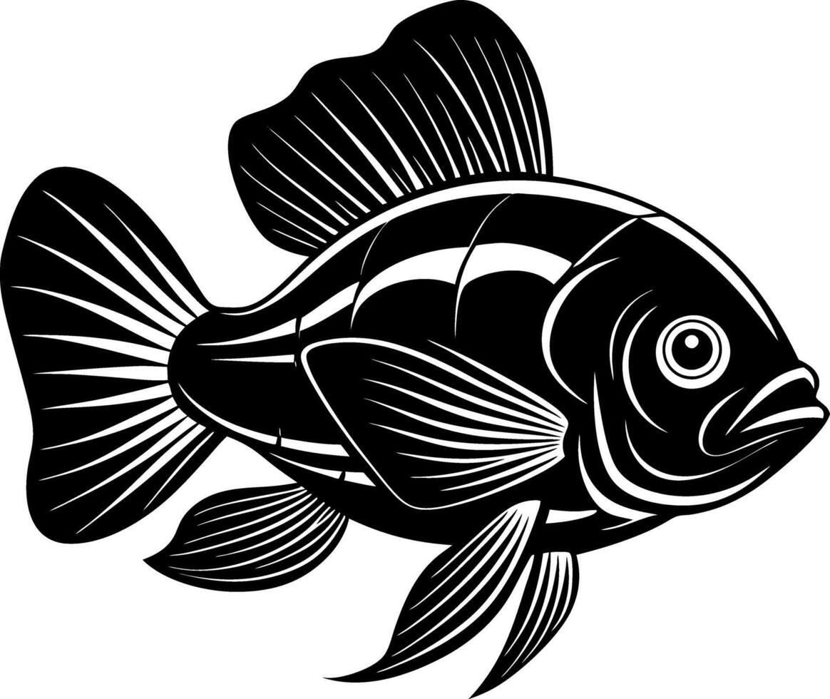 fish silhouette illustration Design on a white background vector