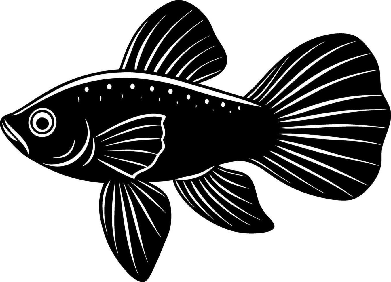 fish silhouette illustration Design on a white background vector