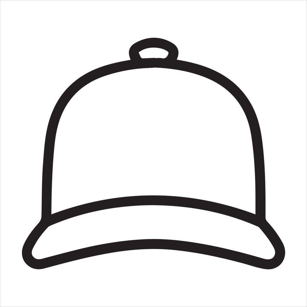 cap single Line Icon Design outline. vector