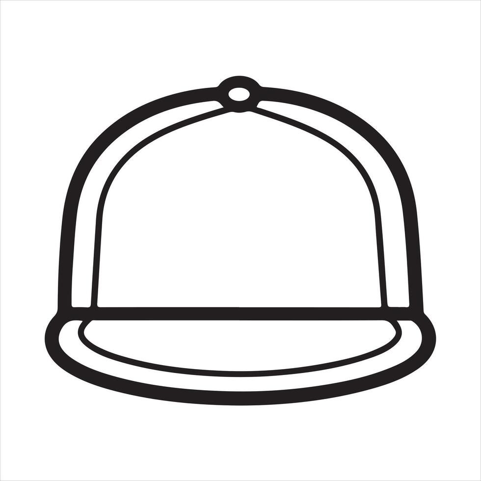 cap single Line Icon Design outline. vector