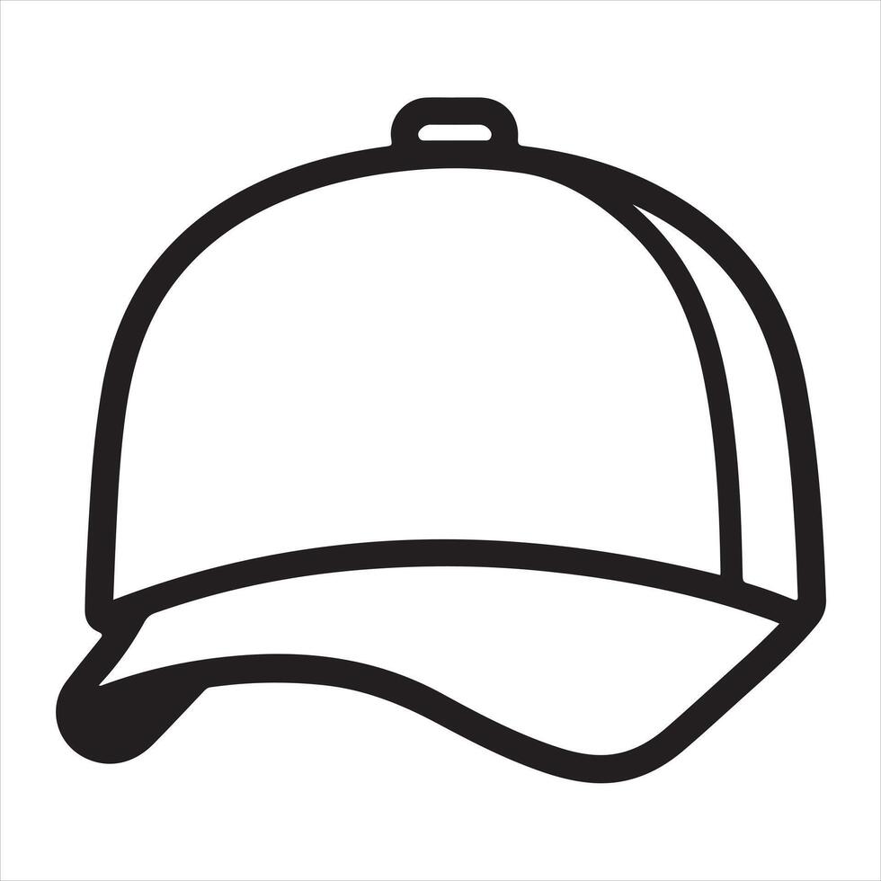 cap single Line Icon Design outline. vector