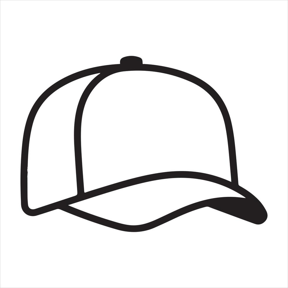 cap single Line Icon Design outline. vector