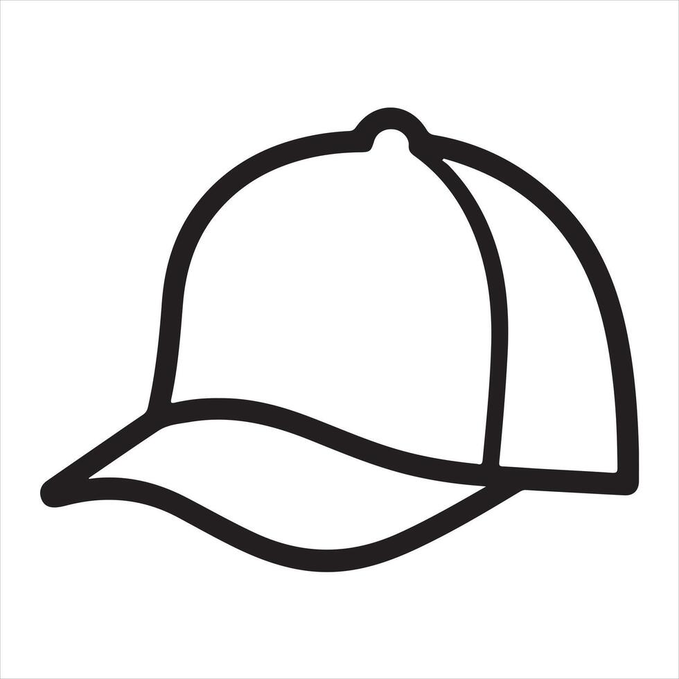 cap single Line Icon Design outline. vector