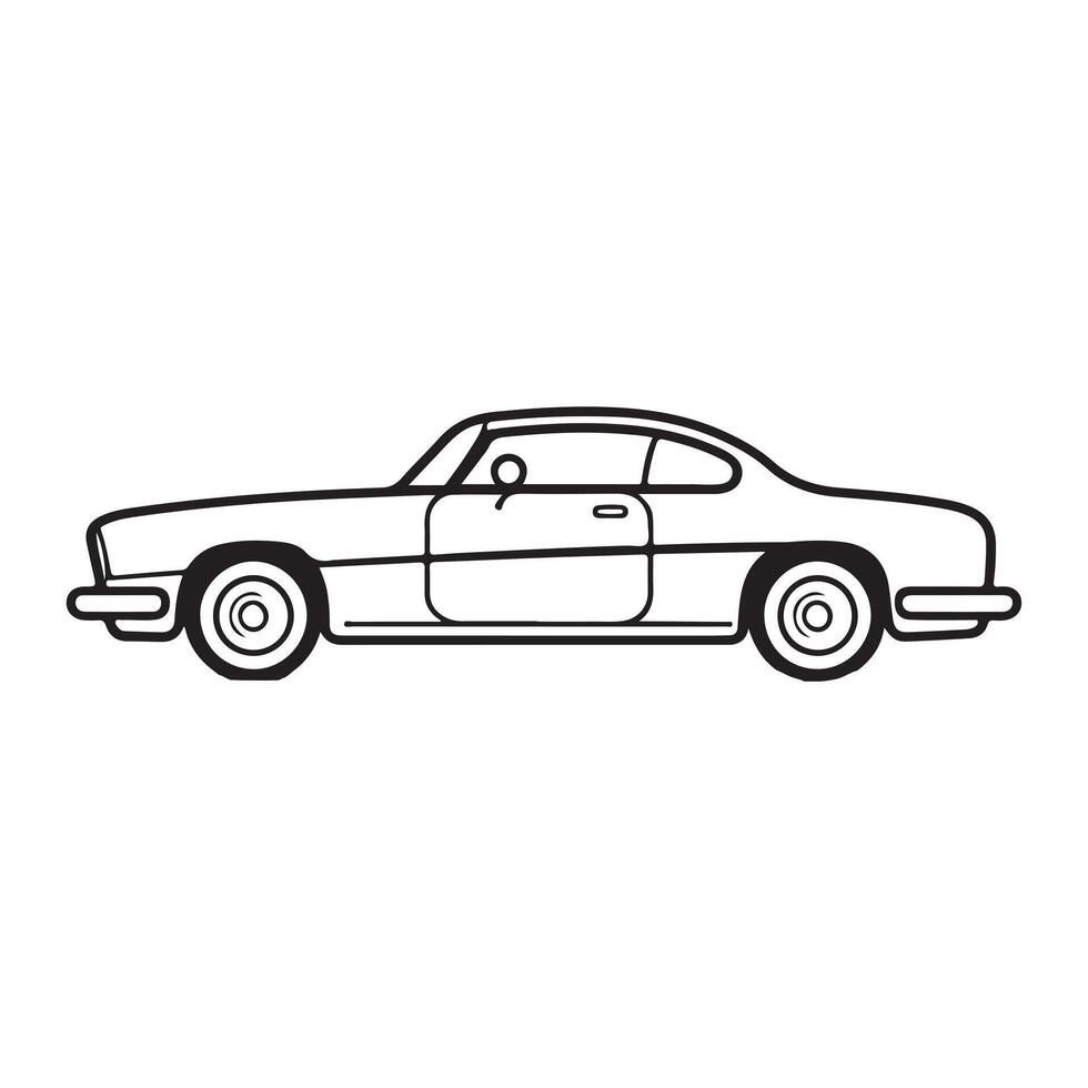 car single Line Icon Design outline. vector